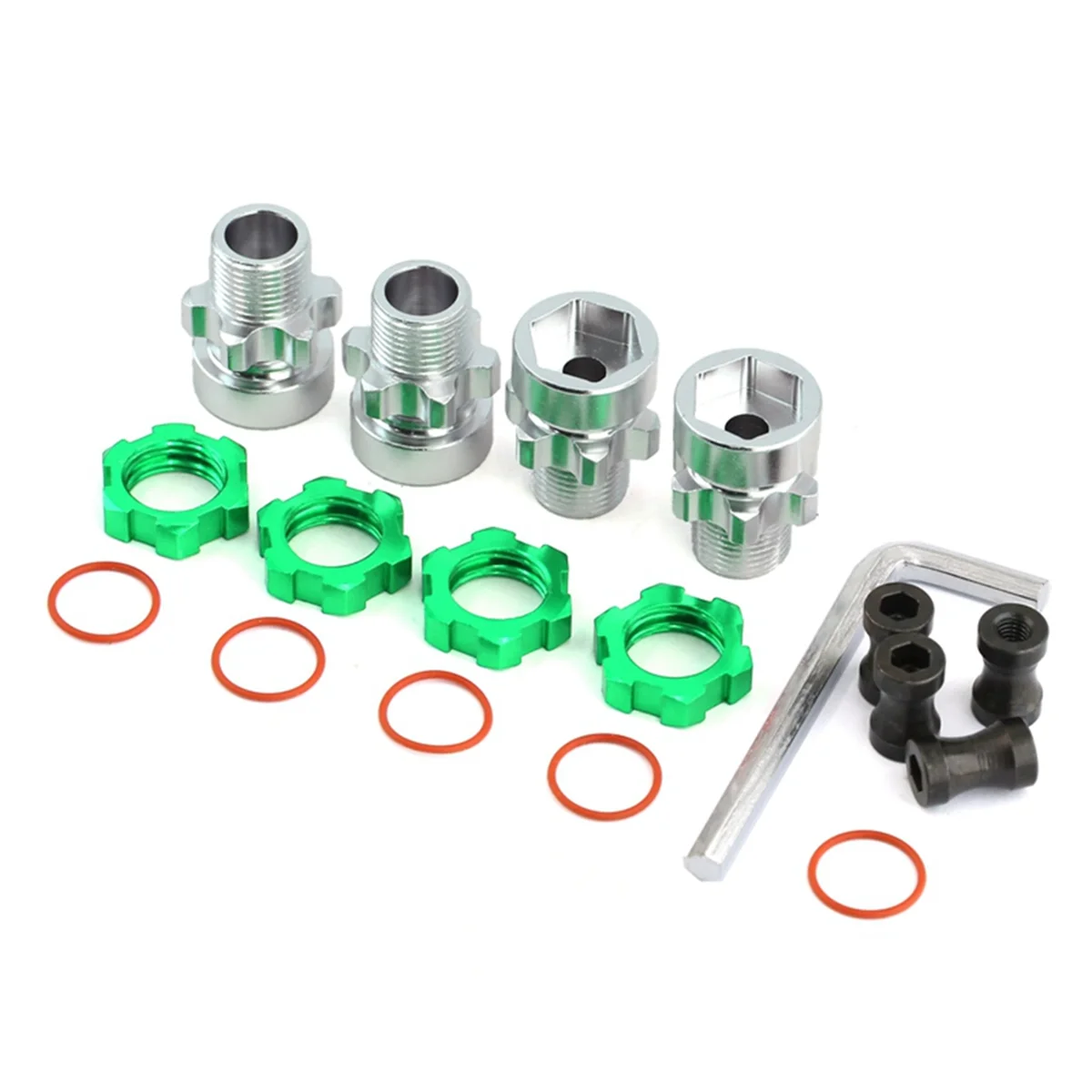 For Traxxas Slash2WD Rustler Stampede Bandit 4WD 12 to 17mm Combiner, Toy Car Upgrade Kit ,Green