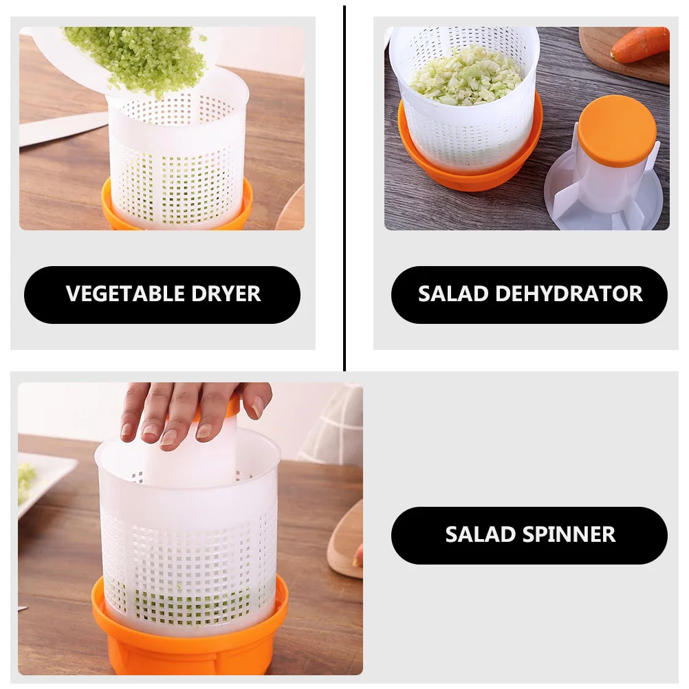 

1pc Vegetable Dehydrator Food Dryer Manual Squeezing Tool Kitchen Restaurant Filling Water Remover Salad Spinner Pp Plastic