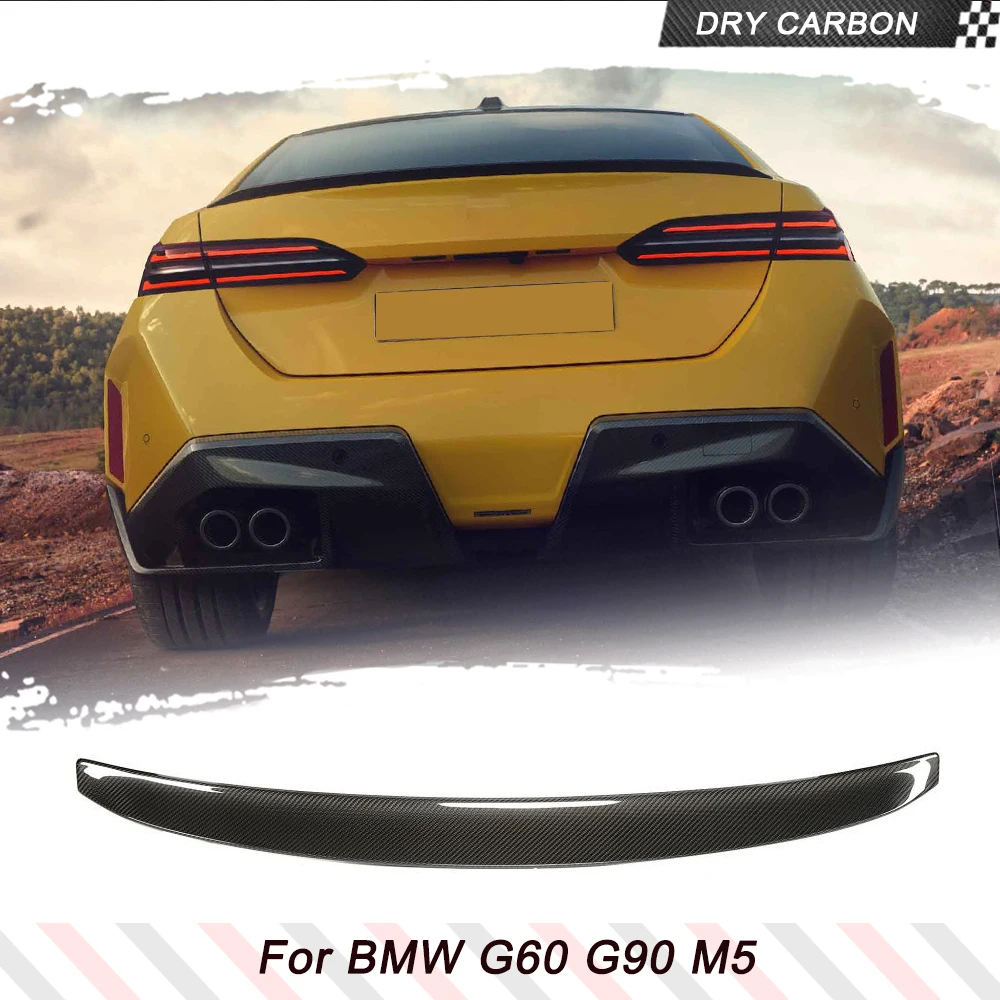 

Prepreg Dry Carbon Car Rear Trunk Racing Spoiler for BMW 5 Series G60 G90 M5 2024 2025 Car Trunk Spoiler HighKick Boot Wing