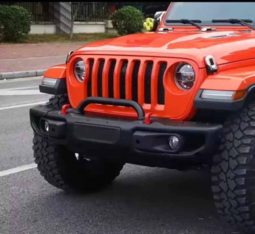 Heavy-Duty Front Bumper Compatible with Wrangler JL 10th Anniversary Edition, Off-Road Modification Replacement Part