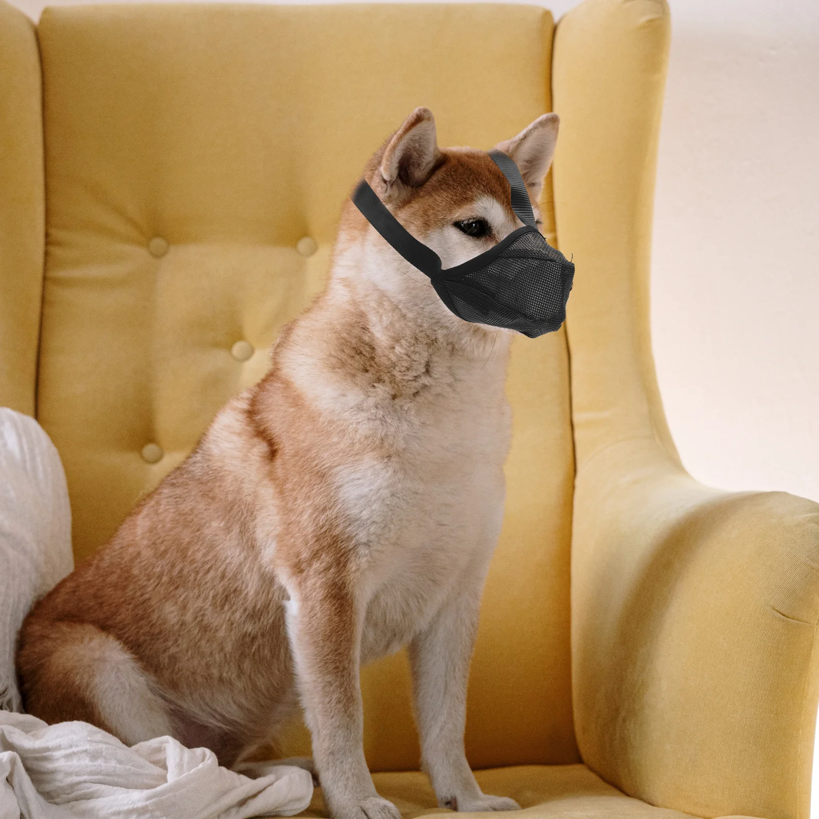 

Dog Muzzle Small Pet Muzzle Small Pets Breathable Mesh Anti-Biting Barking Mouth Cover Portable Reusable Pet Supply