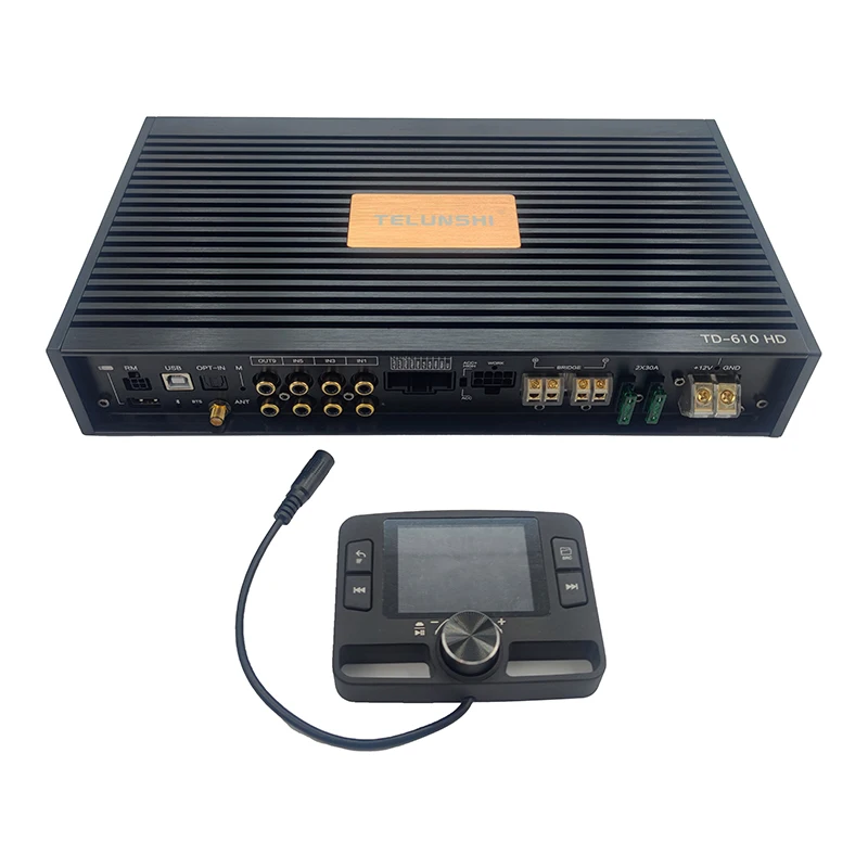 High-Power 10-Channel DSP Amplifier Speaker Subwoofer with Bass Module 6*100W Car Audio Accessories Includes Crossovers