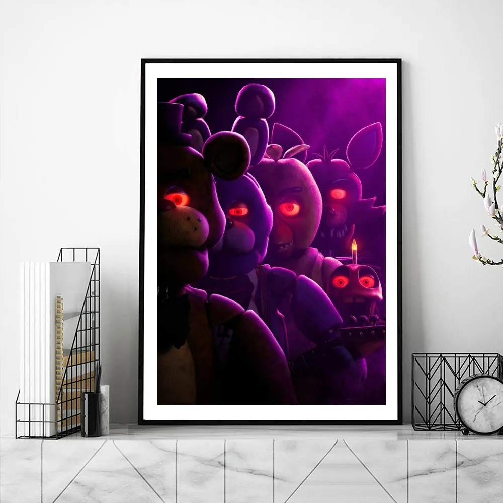 Five-Nights-at-Freddy-Game Poster Gallery Prints Painting Wall Canvas Pictures Living Room Sticker