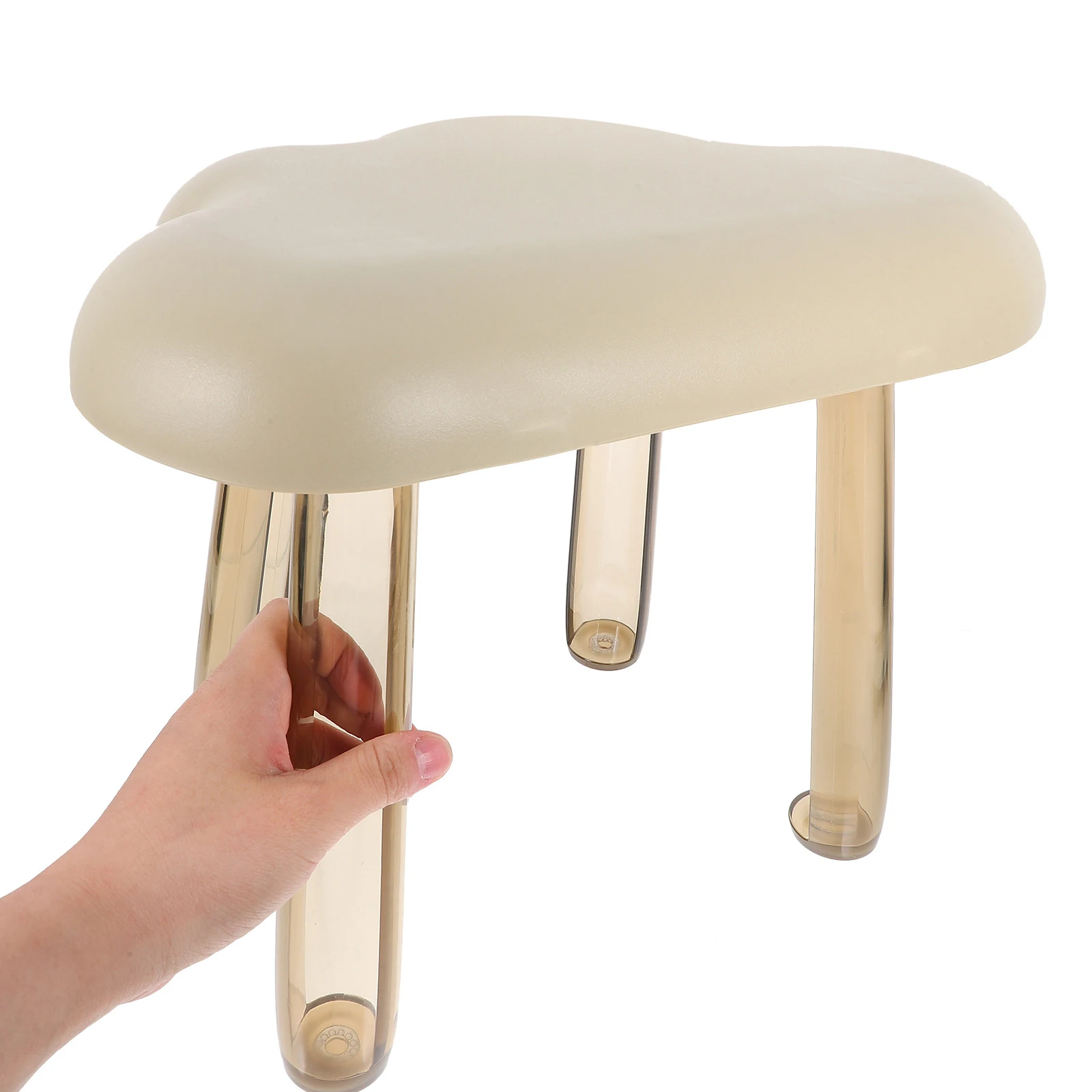 

Portable Folding Chair Kids Foot Stool Cloud Shaped Anti Slip Sturdy Green Home Furniture Small Size Dorm Use Outdoor