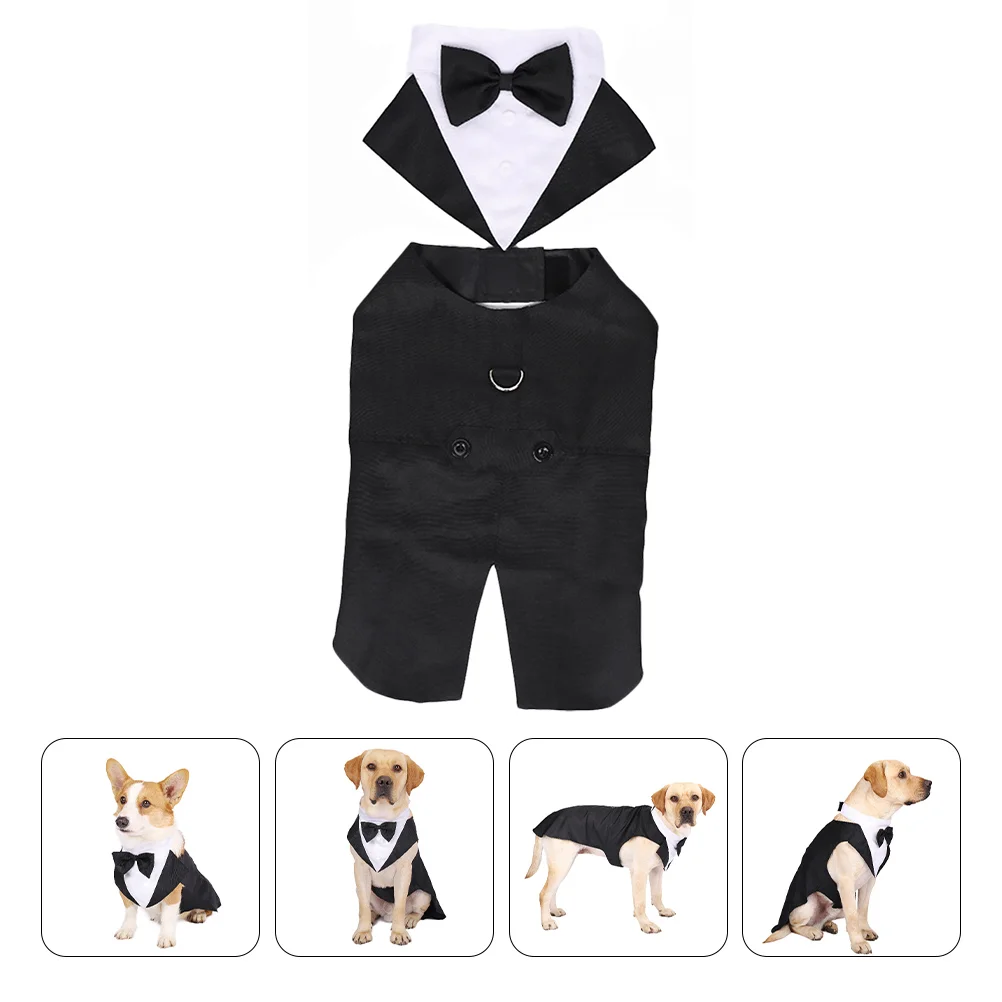 Dog Formal Wedding Shirt Cotton Tuxedo Pet Fashion Suit for Cosplay Wedding Pet Wedding Suit Pet Costume