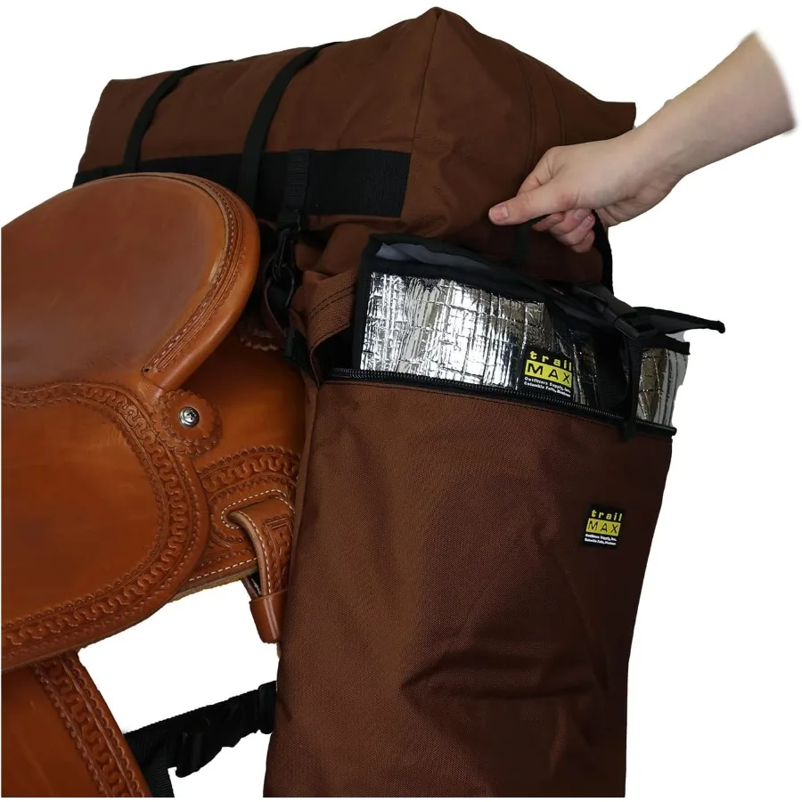 Large Saddlebags for Trail Riding and Endurance Trails; Insulated Saddle Bags with Temperature Control for Horses; Detach