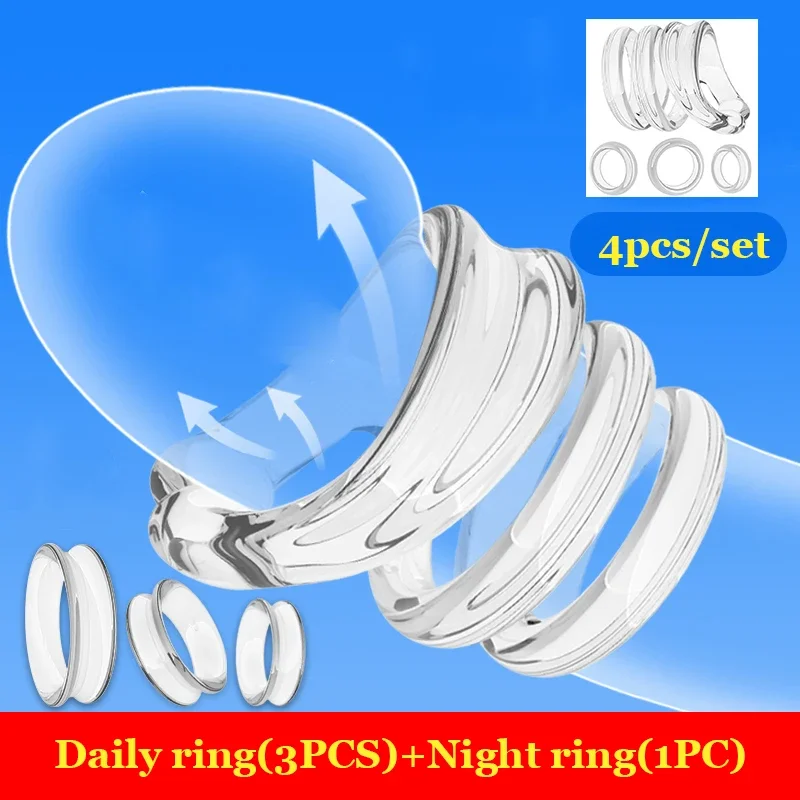 New Breathable Foreskin Correction Cock Rings Delay Ejaculation Male Chastity Device Penis Ring Sex Toys for Men 4PCS/Set