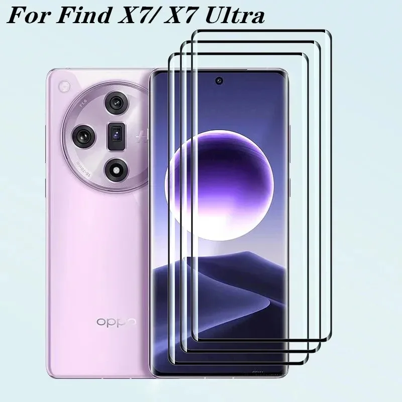 3D Curved Tempered Glass For OPPO Find X7 Ultra Screen Protector For OPPO Find X8 Pro Protective Glass Flim