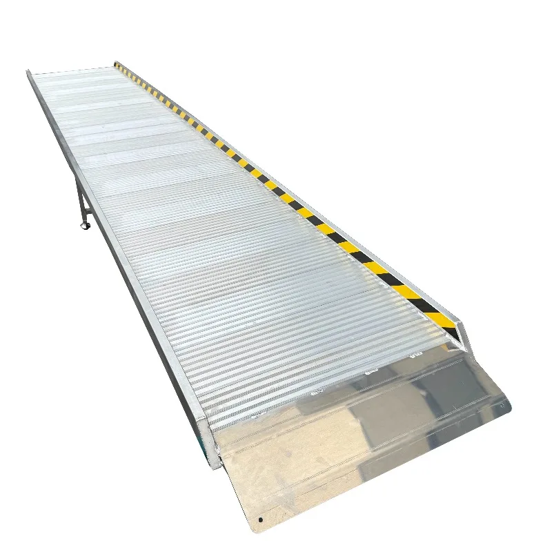 Aluminum alloy motorized freight vehicles with square ladders and loading ramp wheeled transport brackets and brackets