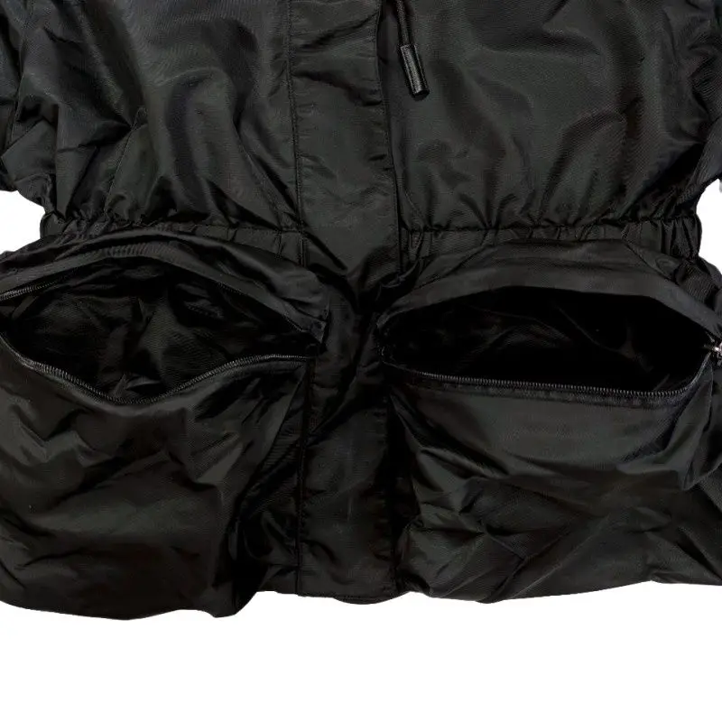 2024 Women\'s Clothing Solid color waist drawstring hooded jacket No.16