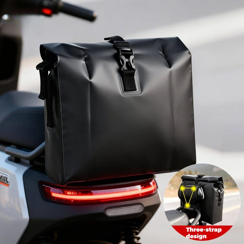 Electric Scooter Front Storage Bag Waterproof Motorcycle Hanging Pouch E-bike Rear Side Organizer Shoulder Bag