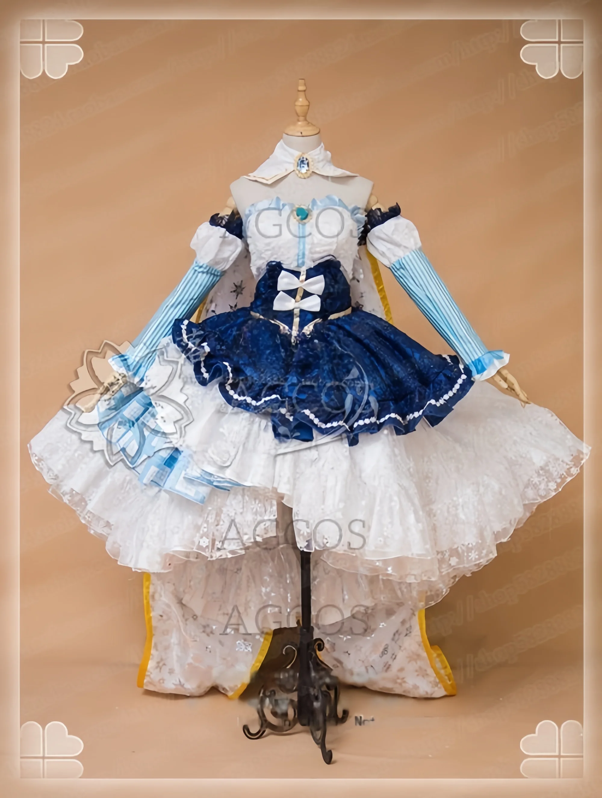 AGCOS Custom Size Mikku Cosplay Costume Vocaloid 2019 Snow Mikuu Dress Costumes Customized Cosplay