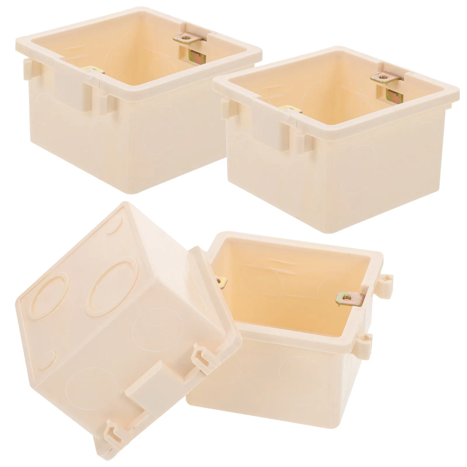 4 Pcs Plastic Case Wall Socket Boxes Holder Plug Cover Outlet Electrical for Outlets