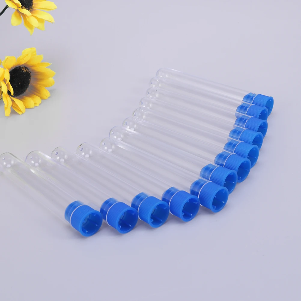 

50 Pcs Test Tube Tubes for Plants with Rack Lotion Bottle Containers Cover