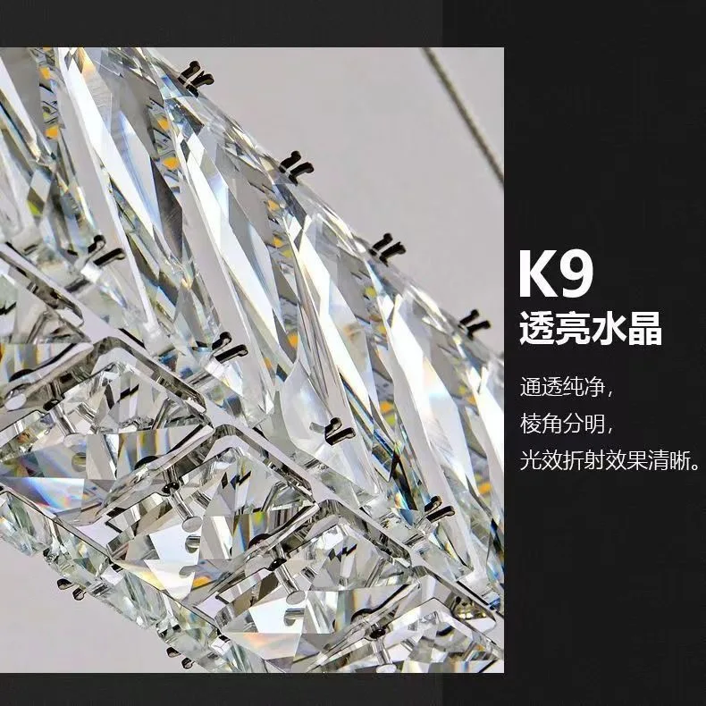 الحديثة بسيطة الحديثة الثريا الفاخرة الديكور الداخلي فندق بار المطبخ غرفة المعيشة كريستال مصابيح متدلية قطاع مصباح ليد #6