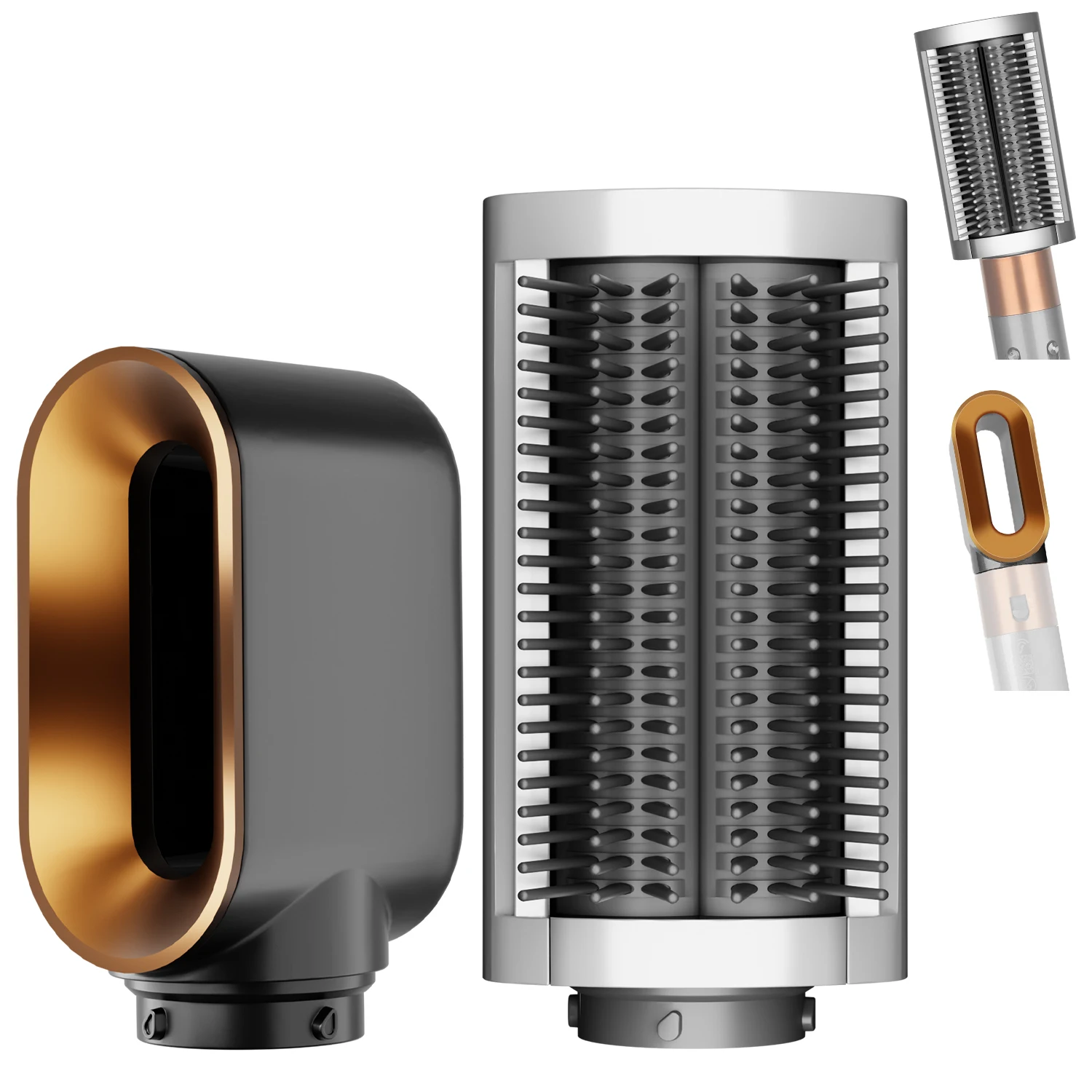 

Профессиональная прочная разглаживающая щетка, 2 шт., насадка для предварительной укладки, сушилка для ухода за волосами в салонном стиле дома