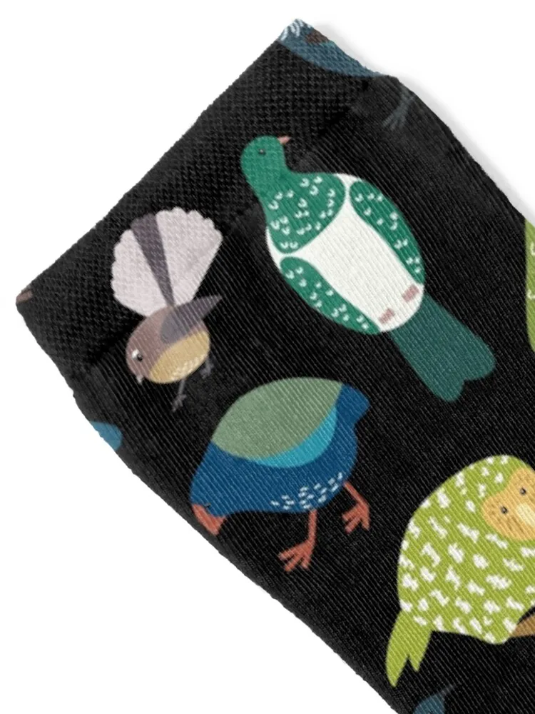 Cute New Zealand Birds BLACK Socks New year's cotton fashionable floor Socks Female Men's