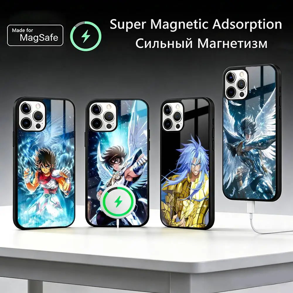 

S-Saint Anime S-SeiyaS Phone Case For iPhone17,16,15,14,13,12,11 Plus,Pro Max, New Magnetic Wireless Charging
