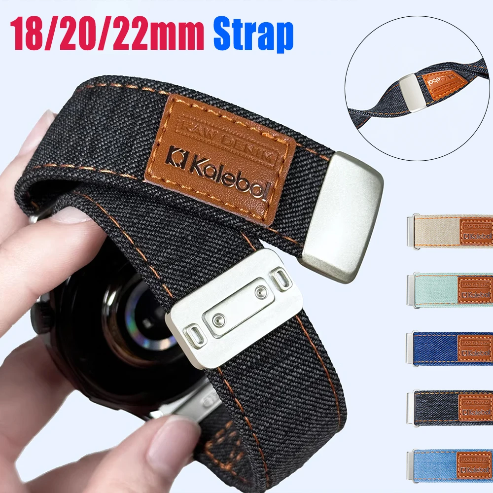 18/20/22mm Denim-Canvas-Armband für Huawei Watch GT5/4/3Pro Magnetisches Band für Huawei Watch GTR 6/6 Pro 46mm Armband-Zubehör