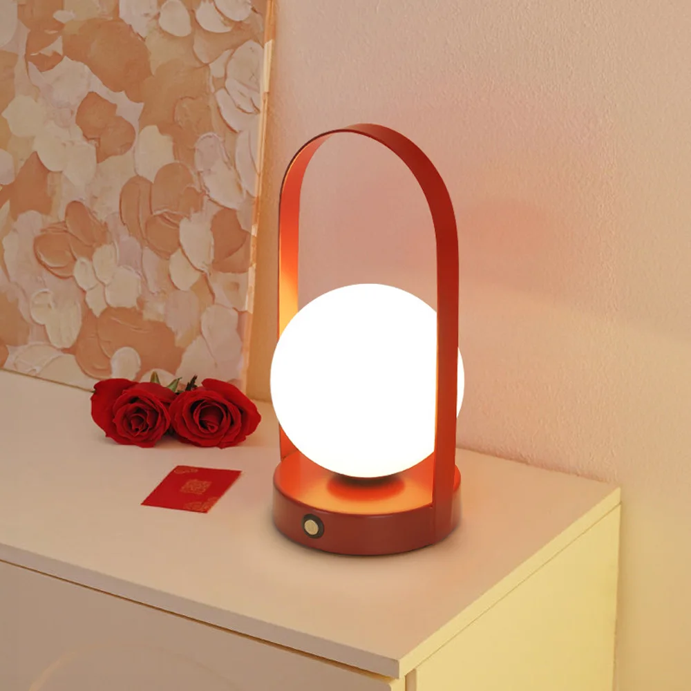 Wedding Red Decoration Table Lamp Bedroom Bedside Lamp Wedding Room Accompanying Lamp Long Bright Lamp