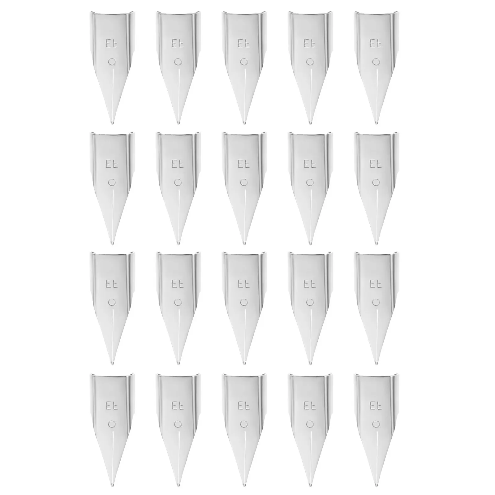 

20Pcs Fountain Pen Nibs Premium Replacement Tips Smooth Consistent Ink Flow Comfort Writing Art Design School Office Pen