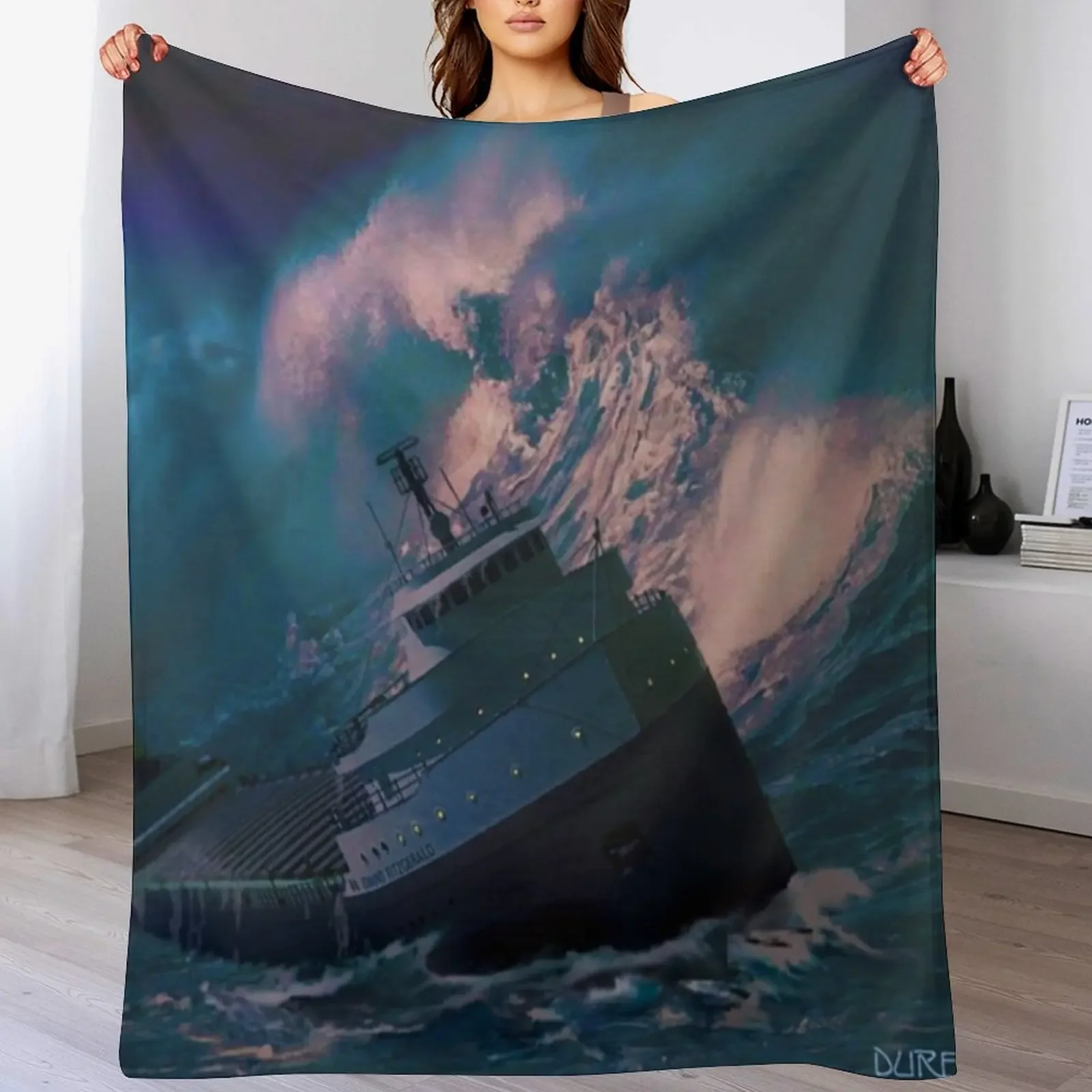 

Edmund Fitzgerald Throw Blanket Year Round Soft Comfortable Blanket for Home