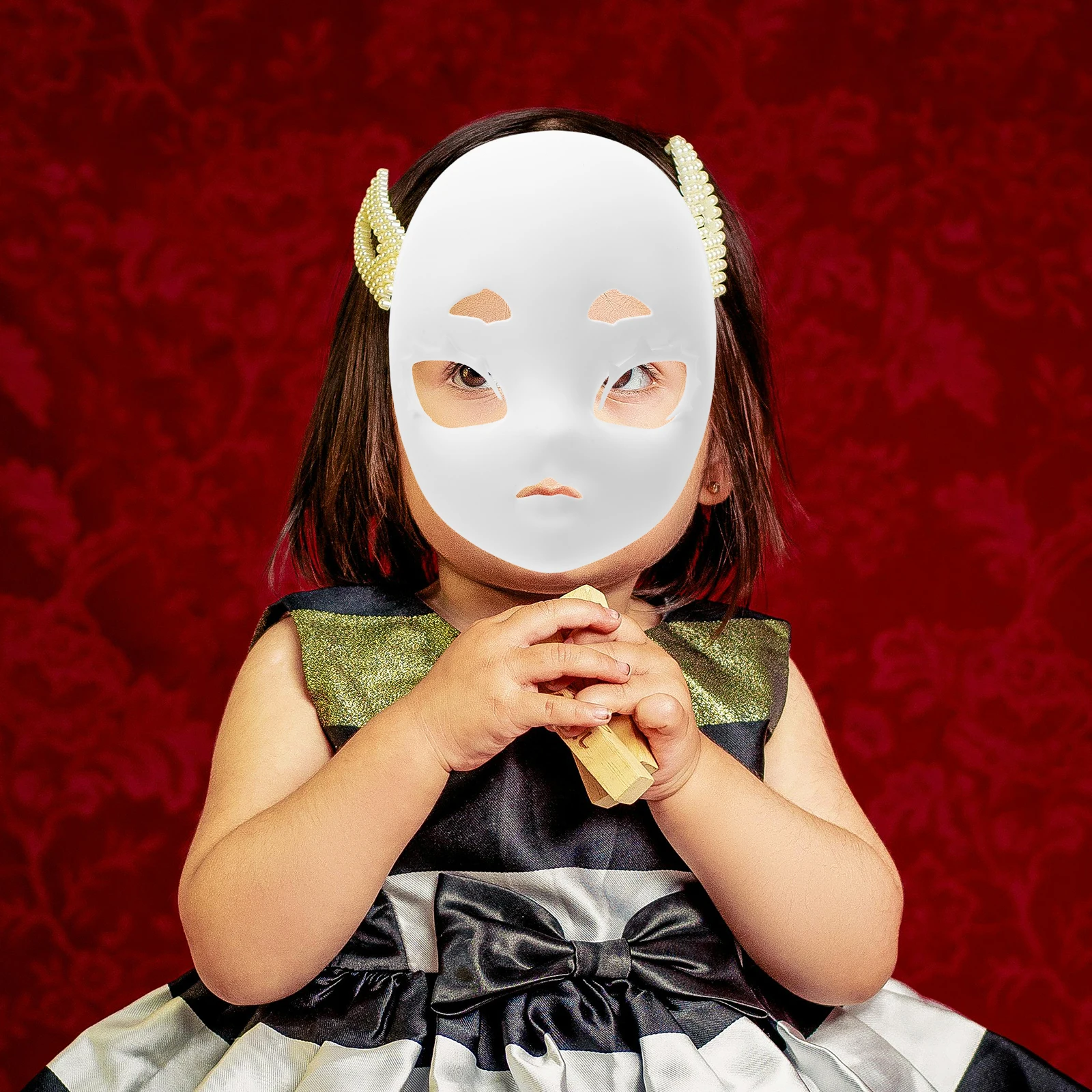 Niepomalowana biała maska zwierzęca DIY, baza głowy fursuitu na Halloween, maskaradę, karnawał, cosplay, imprezę, maska głowy fursuitu.