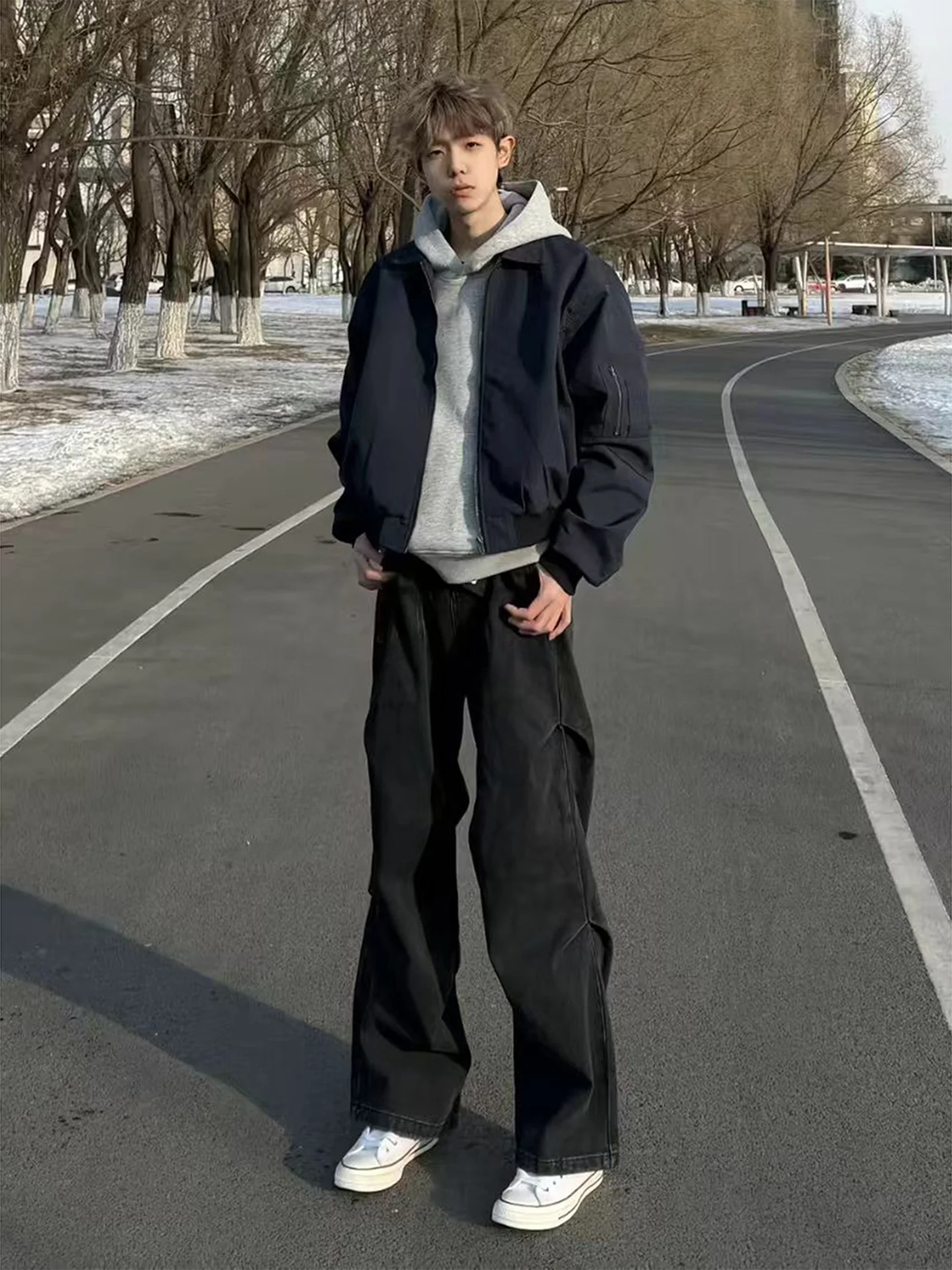 

Американские джинсы-карго Waed Folded Workwear для мужчин: весенние брюки в стиле High Street, прямые, слегка расклешенные, с идеальной посадкой