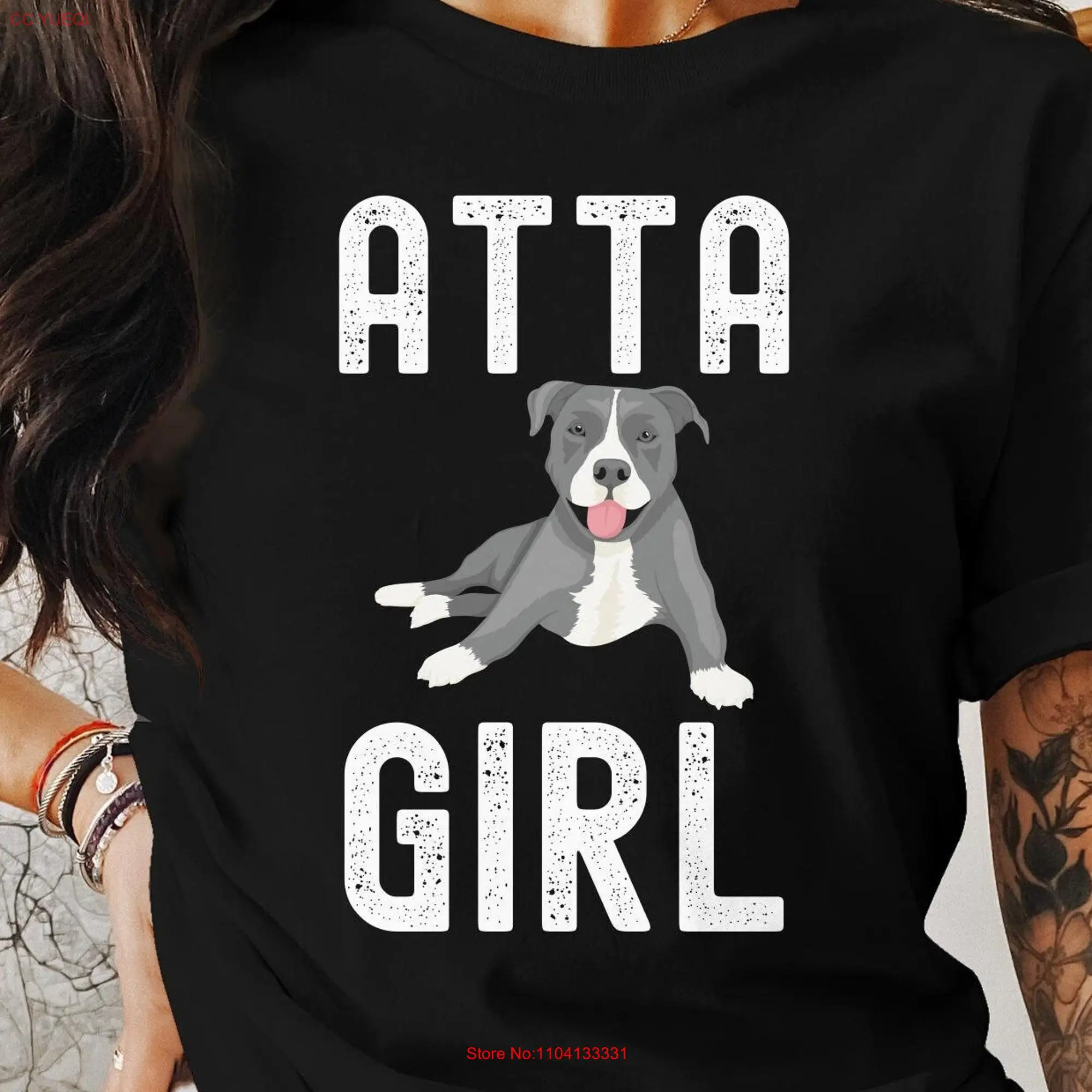 Cute Atta Girl Dog Mom T Shirt American Staffordshire Terrier Owner Pet Lover Fashion Animal Casual Canine Theme