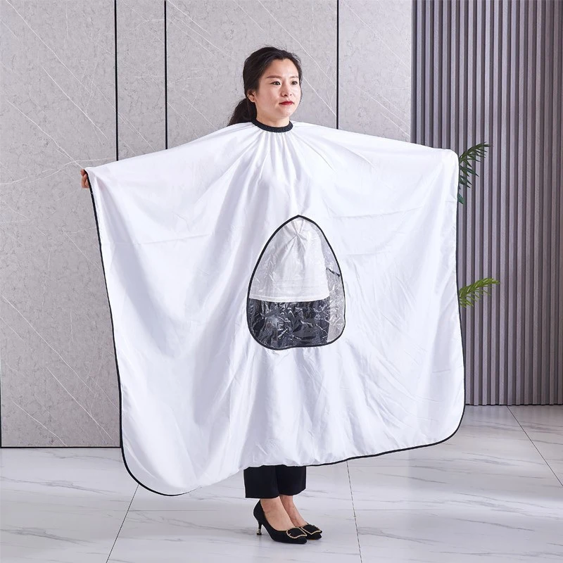 Salon Hairdressing Cape with Transparent Viewing Window