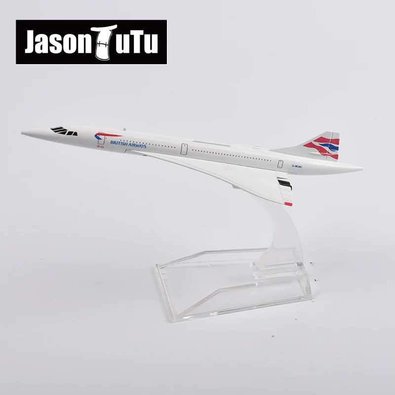 

Металлическая модель самолета Concorde Airlines JASON TUTU (Великобритания, Франция, США) в масштабе 1:400, коллекционная, аутентичная, подарочная