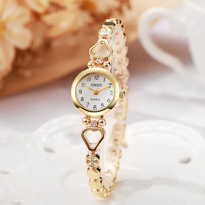 Fashion Women Bracelet Watches Luxury Gift Watches for Women Simple Ladies Quartz Watch Relojes Para Mujer Gold Watch Wholesale view 2