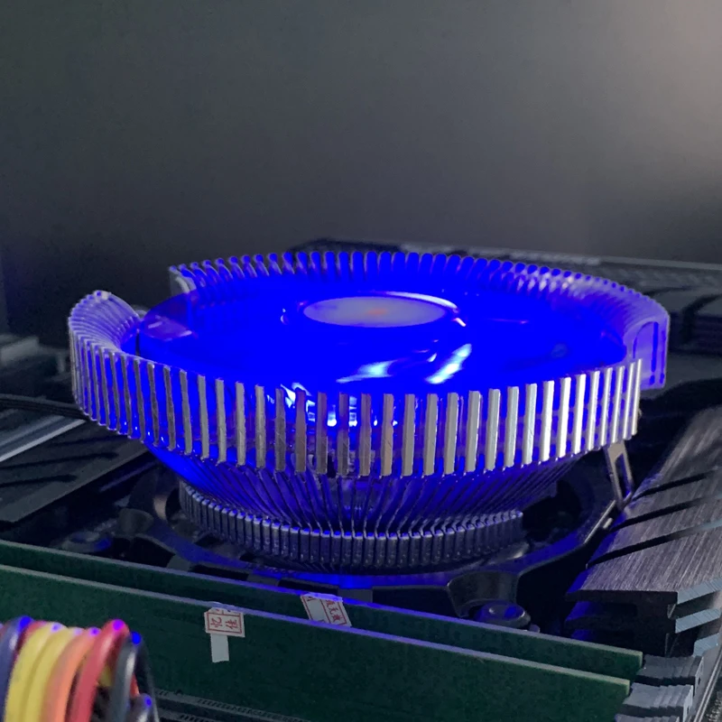 CPU Air Cooler Computer Blue Light 3PIN PC Radiator for Intel LGA1151 1150 1155 1156 1700 1366 1200 AMD AM3 AM4 AM5 Ventilador - view 4