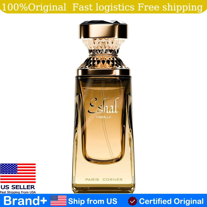 

Paris Corner Eshal Vanilla EDP 3.4 Fl Oz Perfume Hair and Body Spray Long Lasting Fragrance Cologne Birthday Gift Portable