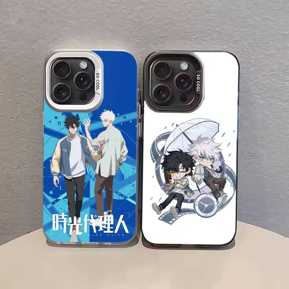 

L-Link C-Clicks wallpaper Phone Case For iPhone 17,16,15,14,13,12,11,Pro Max,Plus Candy Silver Cover