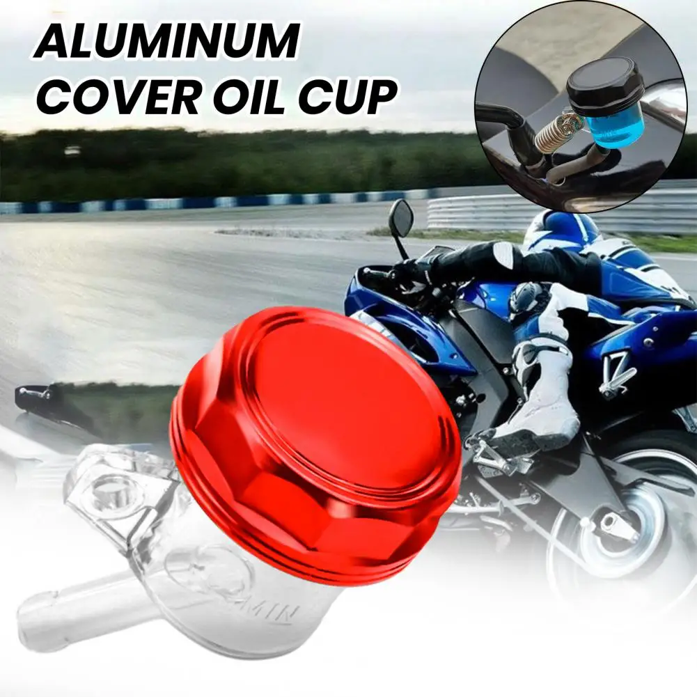 Motorcycle Oil Lid Easy to Use Oil Cup Universal Motorcycle Aluminum Lid Oil Cup Rear Brake Pump Fluid Reservoir for Modified