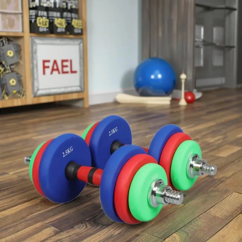 

YTYIN Adjustable Home Fitness Dumbbell Set Gym Strength Training 20kg Weight Dumbbell Set