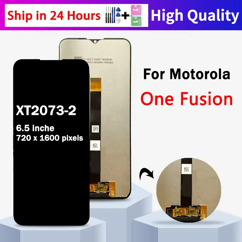 High Quality For Motorola One Fusion LCD Display Screen Touch Digitizer Assembly For MOTO One Fusion LCD XT2073-2 Display Frame