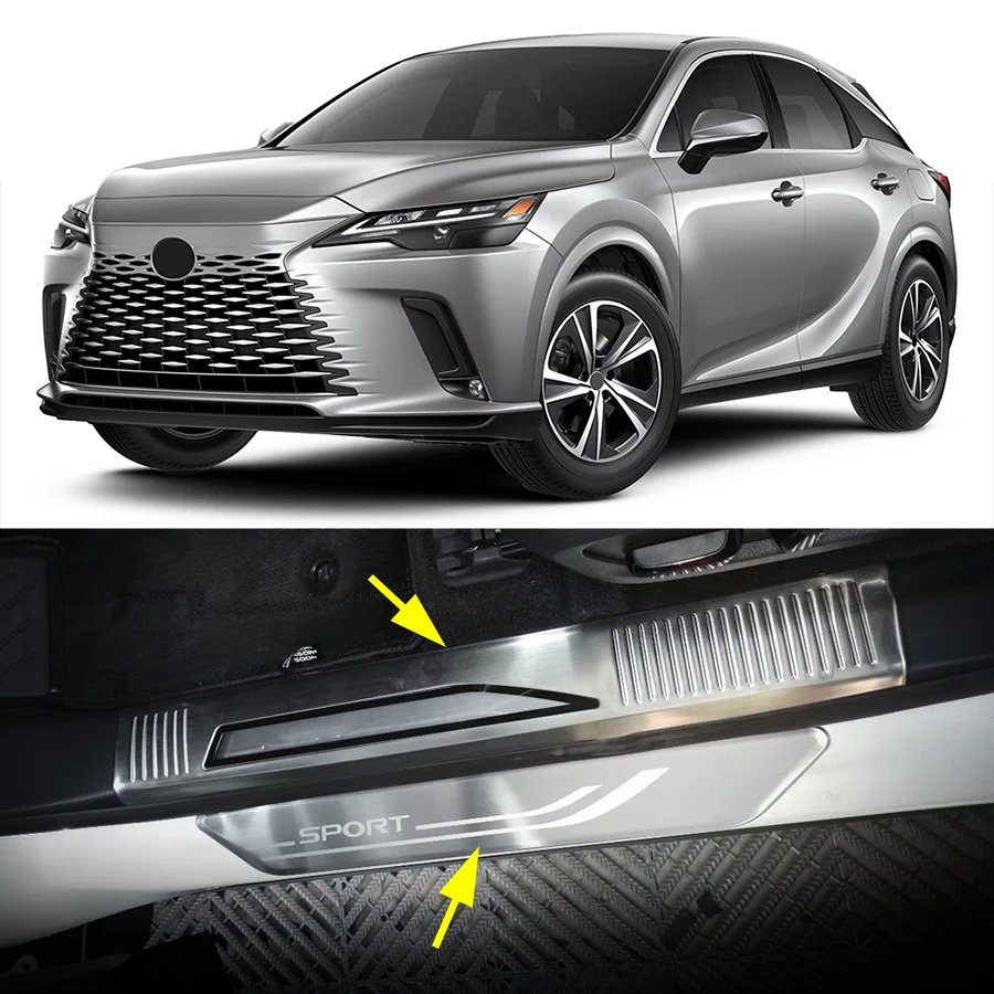 

For 2023-2025 Lexus RX Inside + Outside Door Sill Scuff Protector Guard Stylish RX350 RX350h RX450h+ RX500h Stainless Steel