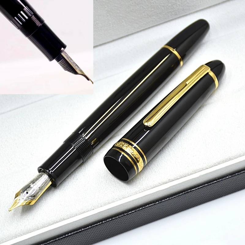 New Luxury MB 149 Piston Filling Classic Fountain Pen Blue & Black Resin And 4810 Nib Office Writing Ink Pens With Serial Number