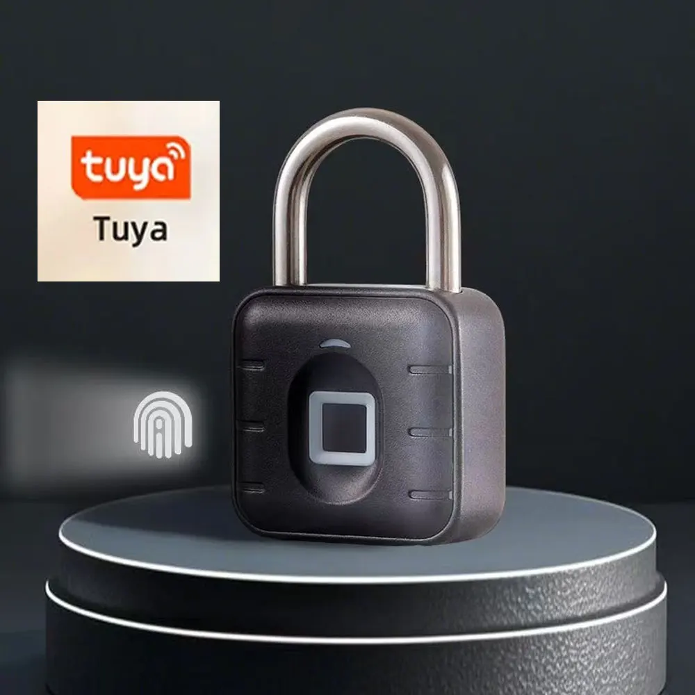 

Tuya Lock Tuya Bluetooth Fingerprint Padlock Digital Luggage Lock APP Temporary Password Remotely IP67 Decompression Toys