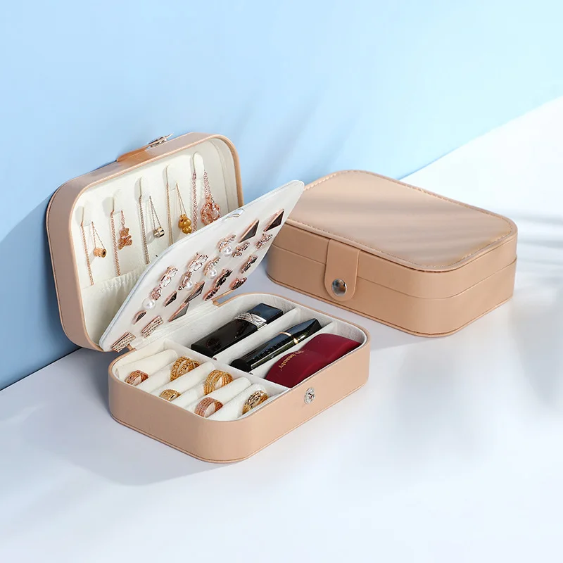 Portable Jewelry Storage Box Travel Organizer Case