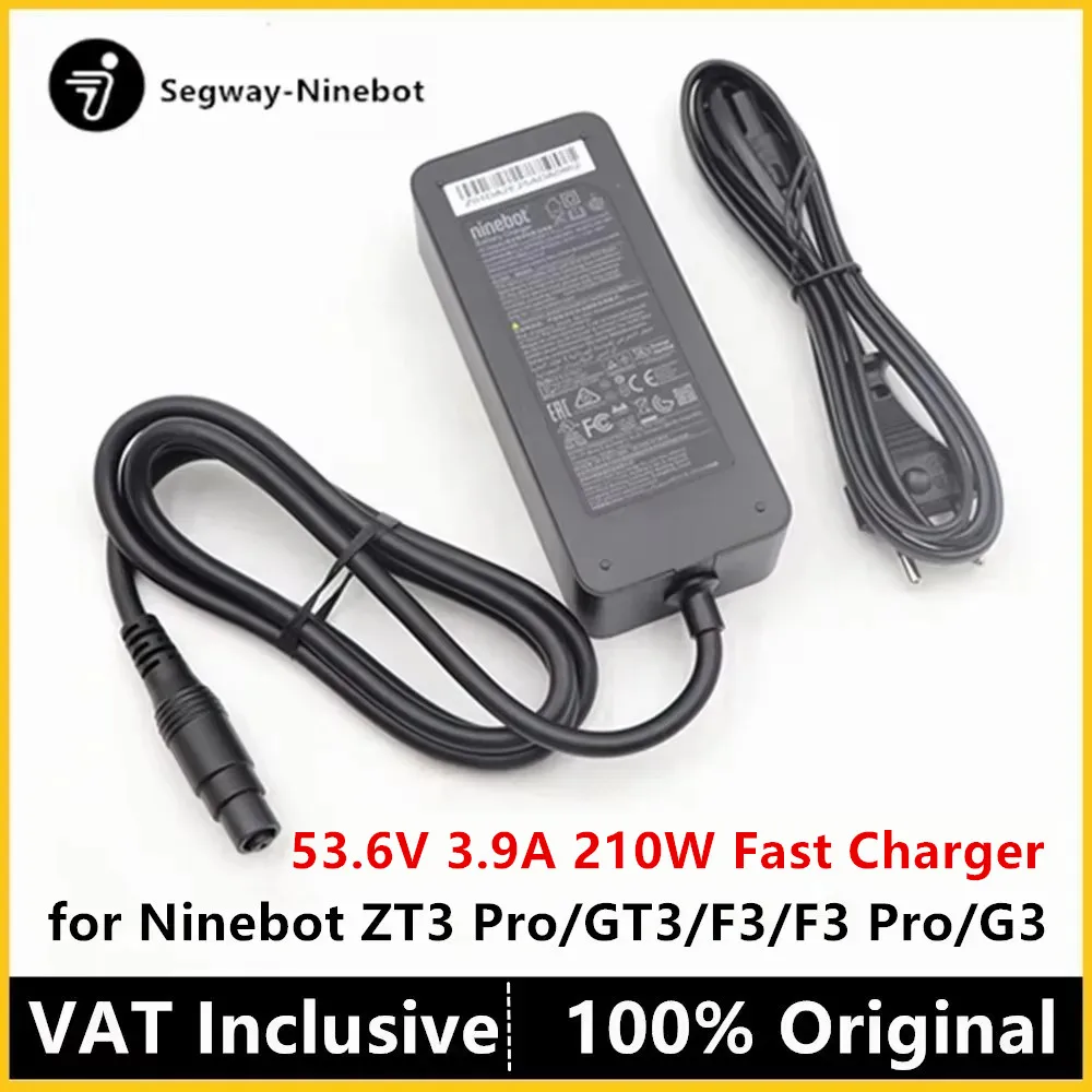 EU-Lagerbestand 210W 53,6V 3,9A Ladegerät für Ninebot by Segway Max G3/ZT3 Pro/GT3/F3/F3 Pro Elektroroller Netzteil Adapter