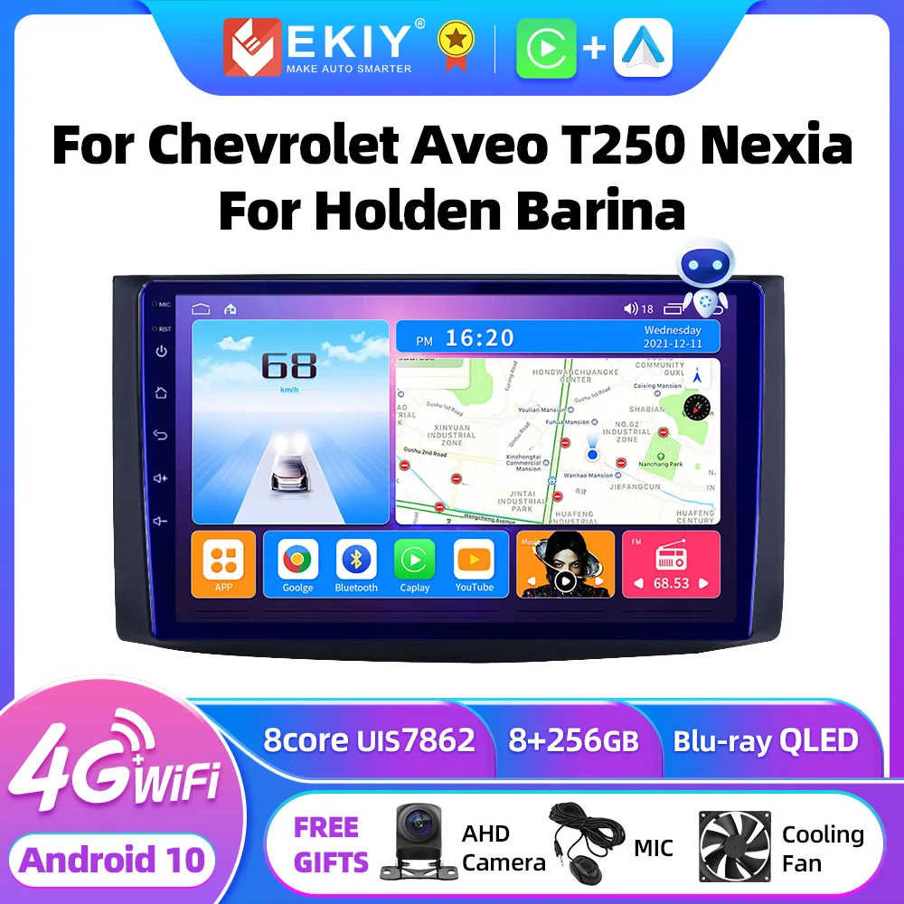 EKIY T7 Wireless CarPlay Android Auto Radio For Chevrolet Aveo T250 2006-2012 Nexia 2020-2022 Car Multimedia Player Stereo GPS