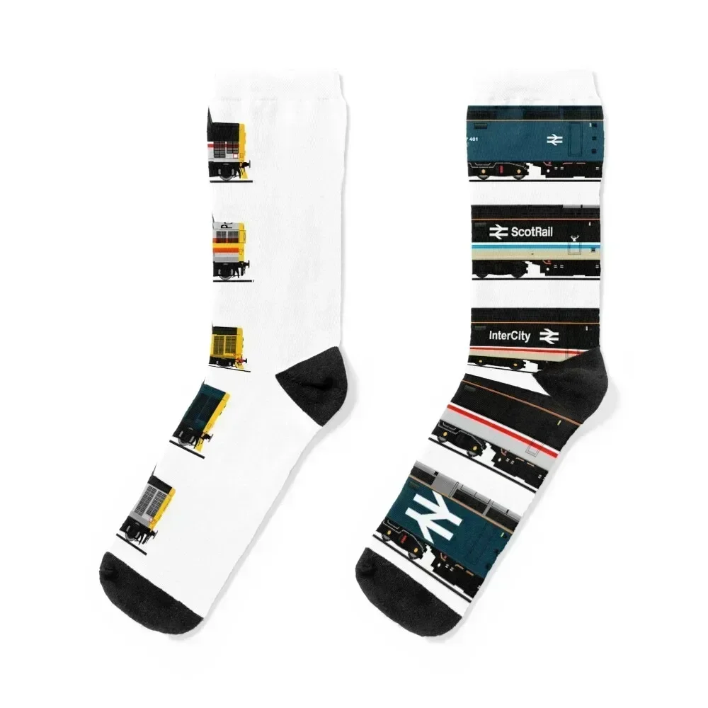 

BR CLASS 37 & CLASS 47 LOCOMOTIVES Socks Run funny sock luxury cycling Luxury Woman Socks Men's