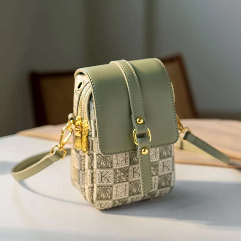 PVC Crossbody Phone Bag Women Shoulder Purse Small Messenger Magnetic Snap Fashion Elegant Daily Shopping Travel Vintage