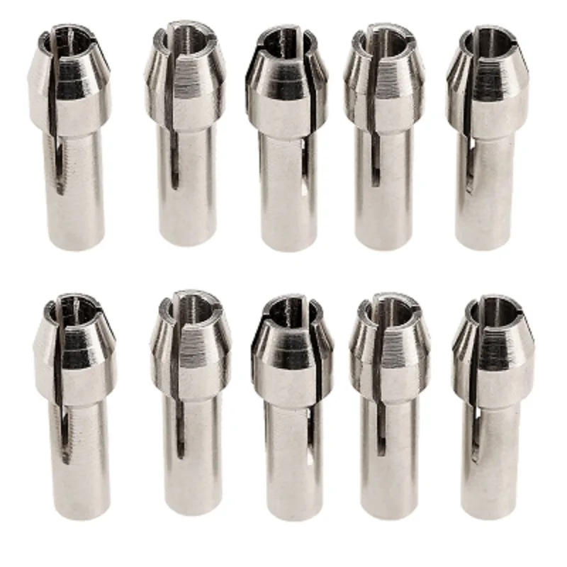 10 sztuk Mini wiertarka mosiężny uchwyt zaciskowy 1/8 "(3.2mm) średnica mocowania Mini uchwyty wiertarskie do narzędzia obrotowego Dremel akcesoria do elektronarzędzi