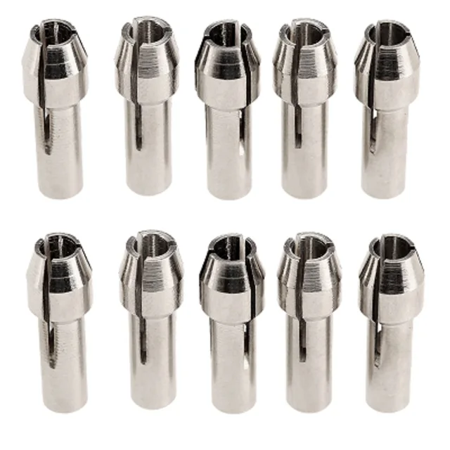 10 sztuk Mini wiertarka mosiężny uchwyt zaciskowy 1/8 "(3.2mm) średnica mocowania Mini uchwyty wiertarskie do narzędzia obrotowego Dremel akcesoria do elektronarzędzi