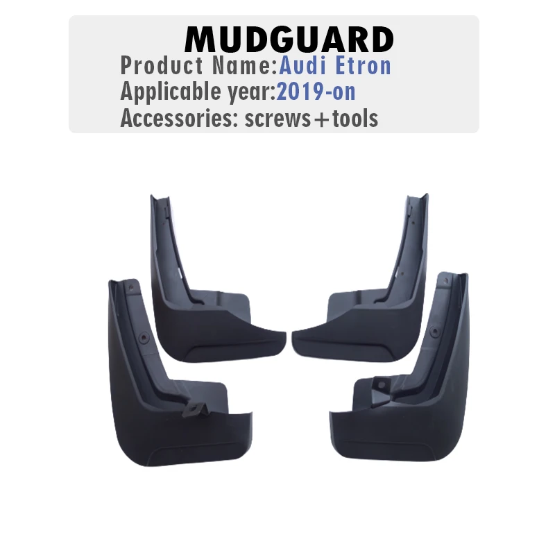 2019 2020 2021 2022 2023 2024 FOR Audi Etron E-tron Mudguard Fenders Mud Flap Guard Splash Mudflaps Car Accessories 4pcs