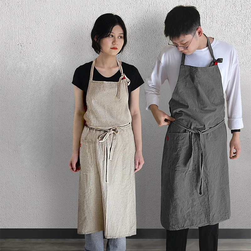 New 2022 Style Apron Female Fashion Style Studio Male Milk Tea Nail Florist Japanese Commercial Art Work Clothes